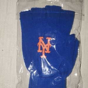 New York Mets fingerless gloves one size